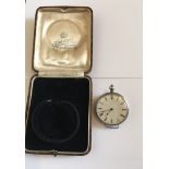 Silver Pocket Watch - 36mm dial.