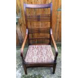 Antique Ladderback Chair 45" tall.