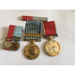 Meritorious Service and Korea Medals to a Thomas Devine plus Miniatures.