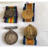 WW1 Pair to London Regiment- BWM to Can Inf and Victory Medal to Sco Rifles.