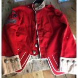 Antique Seaforth Highlanders Sergeants Red Doublet Tunic -excellent cond with all buttons.