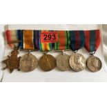 WW1 Mons Star Trio-Jubilee-Faithful Service Medals and Defence Medal to the Royal Highlanders.