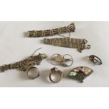 Lot of Silver Jewellery - Brooches etc.