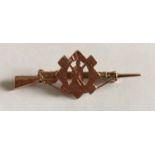 WW1 The Royal Scots Rifle Sweetheart Brooch - 50mm long - 2.5 grams.