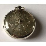 Boxed Silver Faced Silver Pocket Watch - 45mm dial.