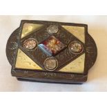 Antique c1700 Stuart Crystal, Mother of Pearl Snuff Box, 7.5cm x 5cm x 1.5cm.