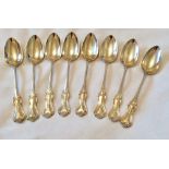 Set of 8 heavy Scottish Glasgow silver spoons