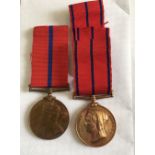 Metropolitan Police Jubilee Medal 1897 and King Edward Coronation Medal to PC Gaylward.