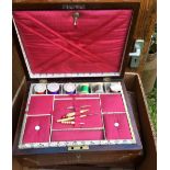 Antique Sewing Box with Fittings and other Boxes.