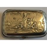 Antique Continental French Silver Card Case - 83mm x 55mm.