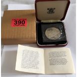 Boxed 1973 St Helena Silver Coin.