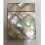 Antique Mother of Pearl Card Case - 4" x 3".