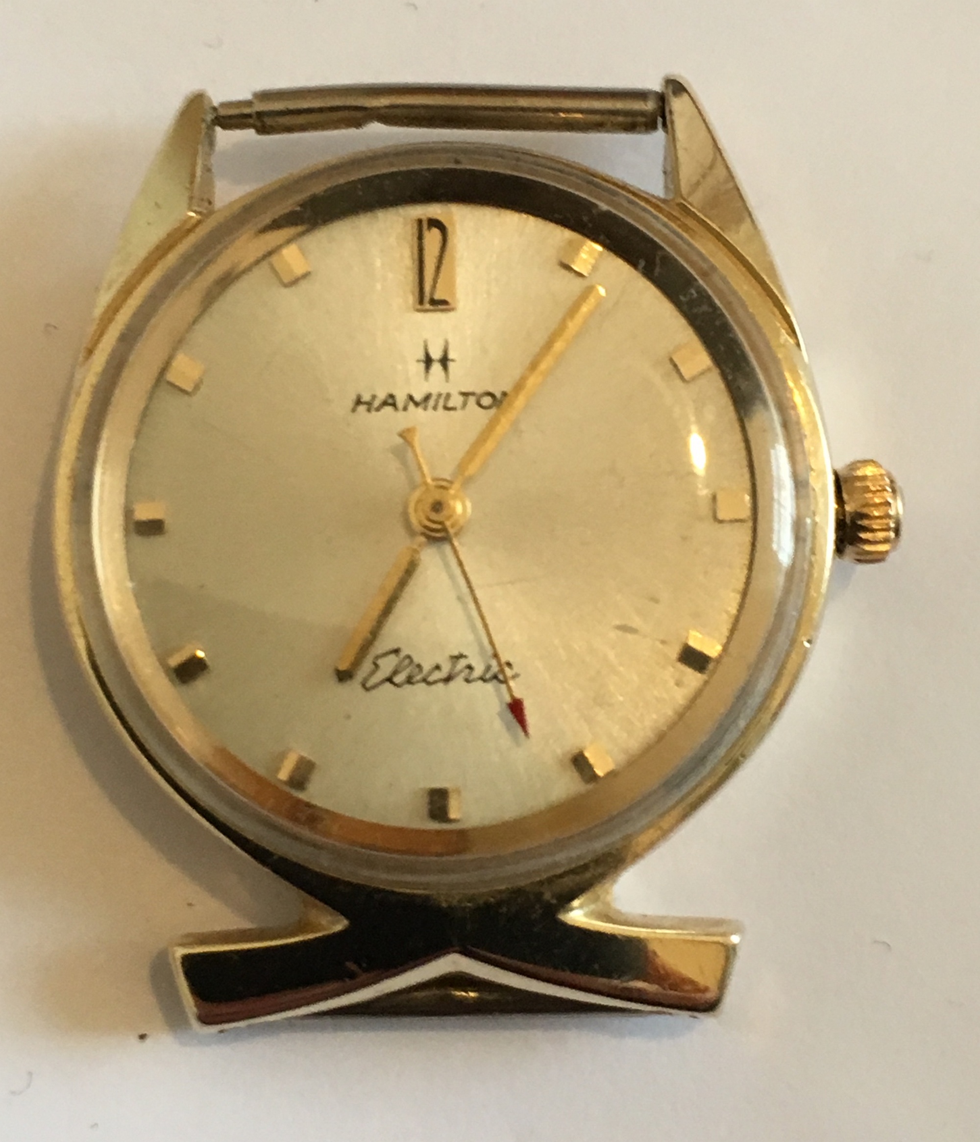 Vintage Hamilton Electric 14 karat Gold Watch - total weight 25 grams.