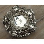 Ornate Pattern Sterling Silver Bowl - 7" diameter - 96 grams.