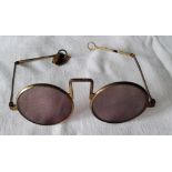 Pair of Antique Brass Chinese Spectacles.