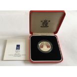 Boxed 1994 Silver Proof Piedfort Two Pound Coin.