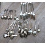 Lot of some 600 grams of Antique/Vintage Silver Spoons and White Metal Forks?