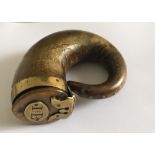 Antique Horn and Brass Fittings 18th Century Snuff Mull.