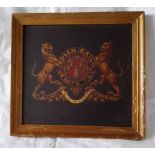 Antique Aberdeen Railway framed plaque (Oil on Board) c1850s - 35cm x 33cm.