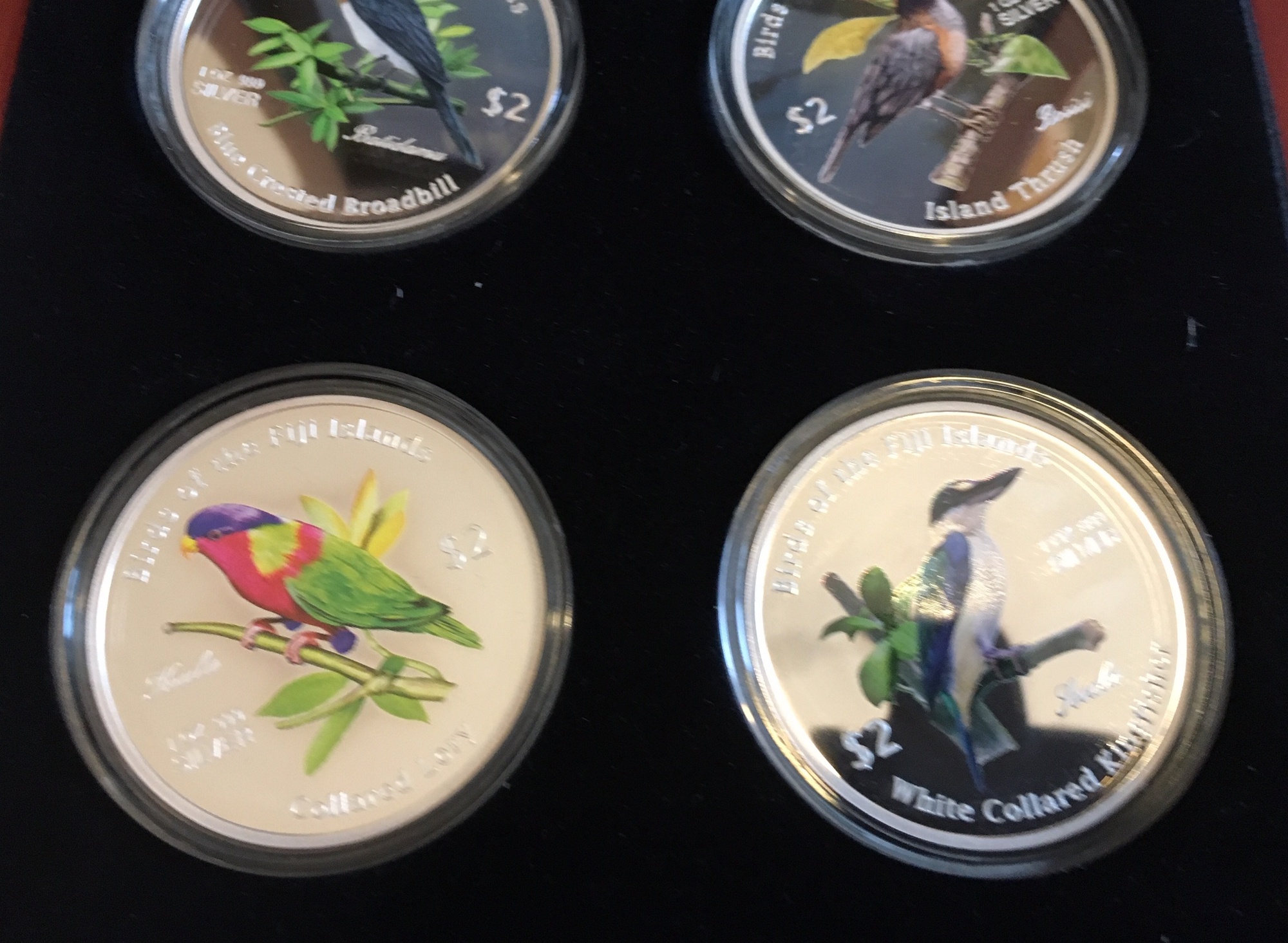New Zealand Mint Birds of the Fiji Islands 4 x 1oz Silver Coins Set No 0206. - Image 3 of 7