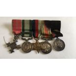 World War Two era Group of 5 Miniature Medals.