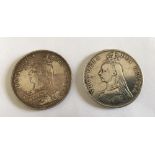 Lot of 1889&1890 Victorian Double Florins.