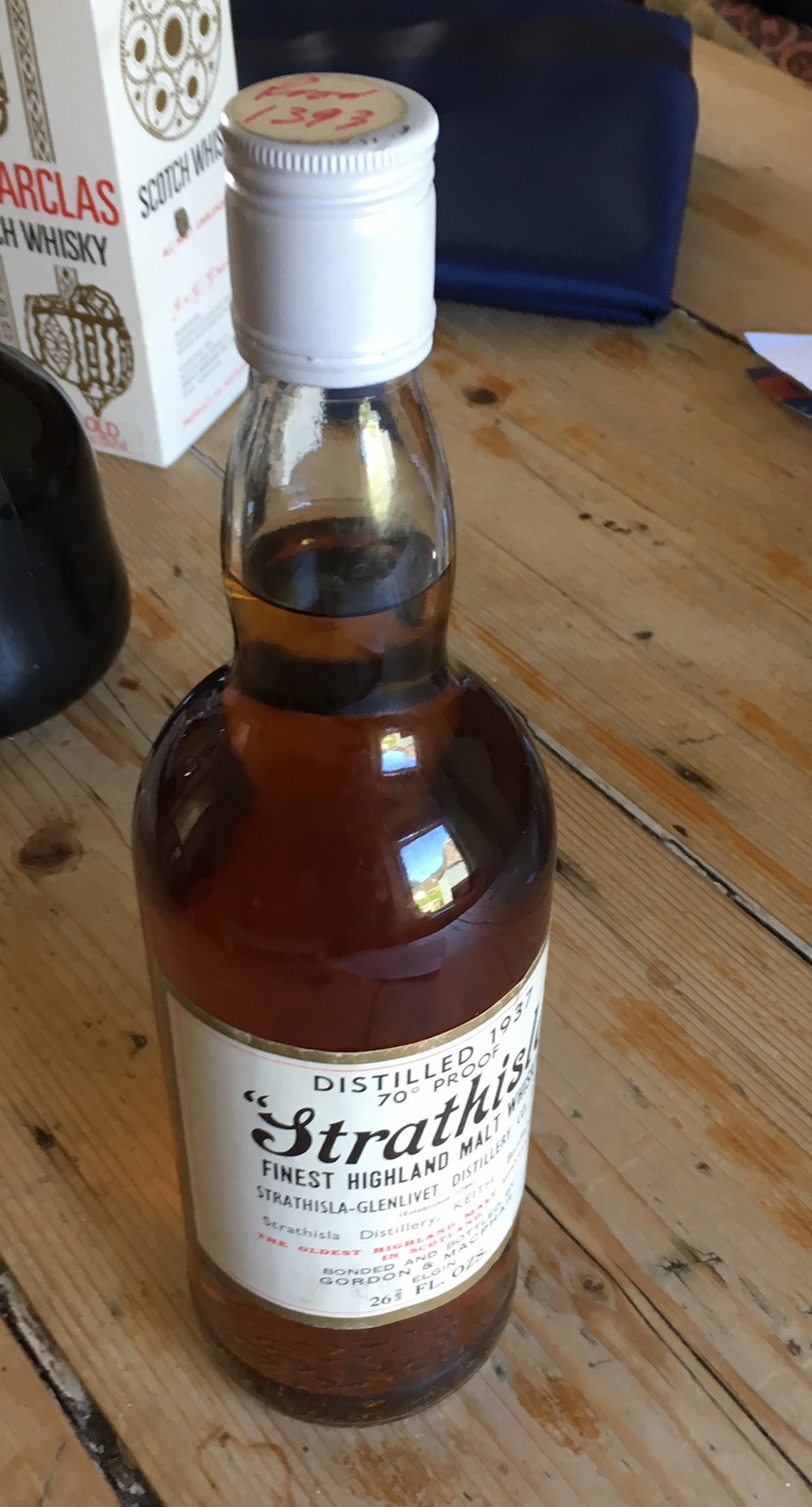 Bottle of Strathisla 1937 Finest Highland Malt Whisky.