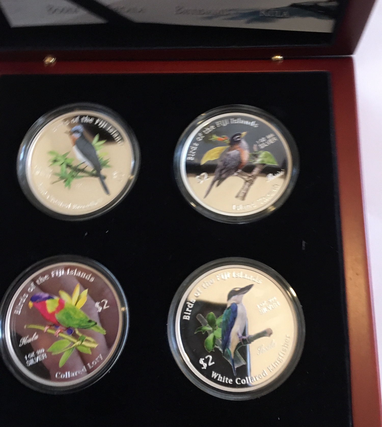 New Zealand Mint Birds of the Fiji Islands 4 x 1oz Silver Coins Set No 0206.