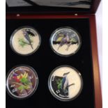 New Zealand Mint Birds of the Fiji Islands 4 x 1oz Silver Coins Set No 0206.
