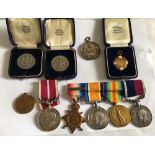 WW1 Trio 1914 Star-Long Service and Meritorious Service Medals to M.P.S.C. and R.A.F.