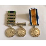 India 4 Bars-Iraq and WW1 Bwm Medals to the Gurkhas.