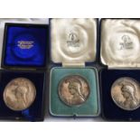 Lot of 3 1930s Kelvinside Academy Dux medals awarded to same pupil.