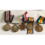 WW1 Military Medal Group of 5 to the Royal Highlanders.