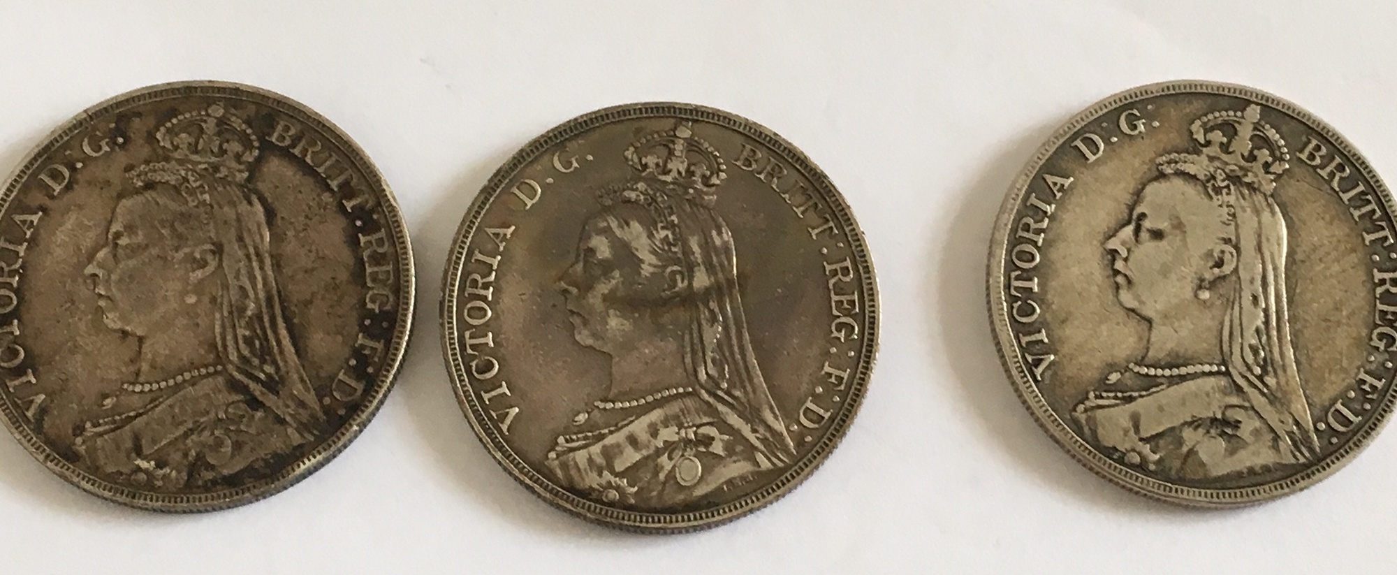 Lot of 1889&1890 and 1892 Victorian Crown.