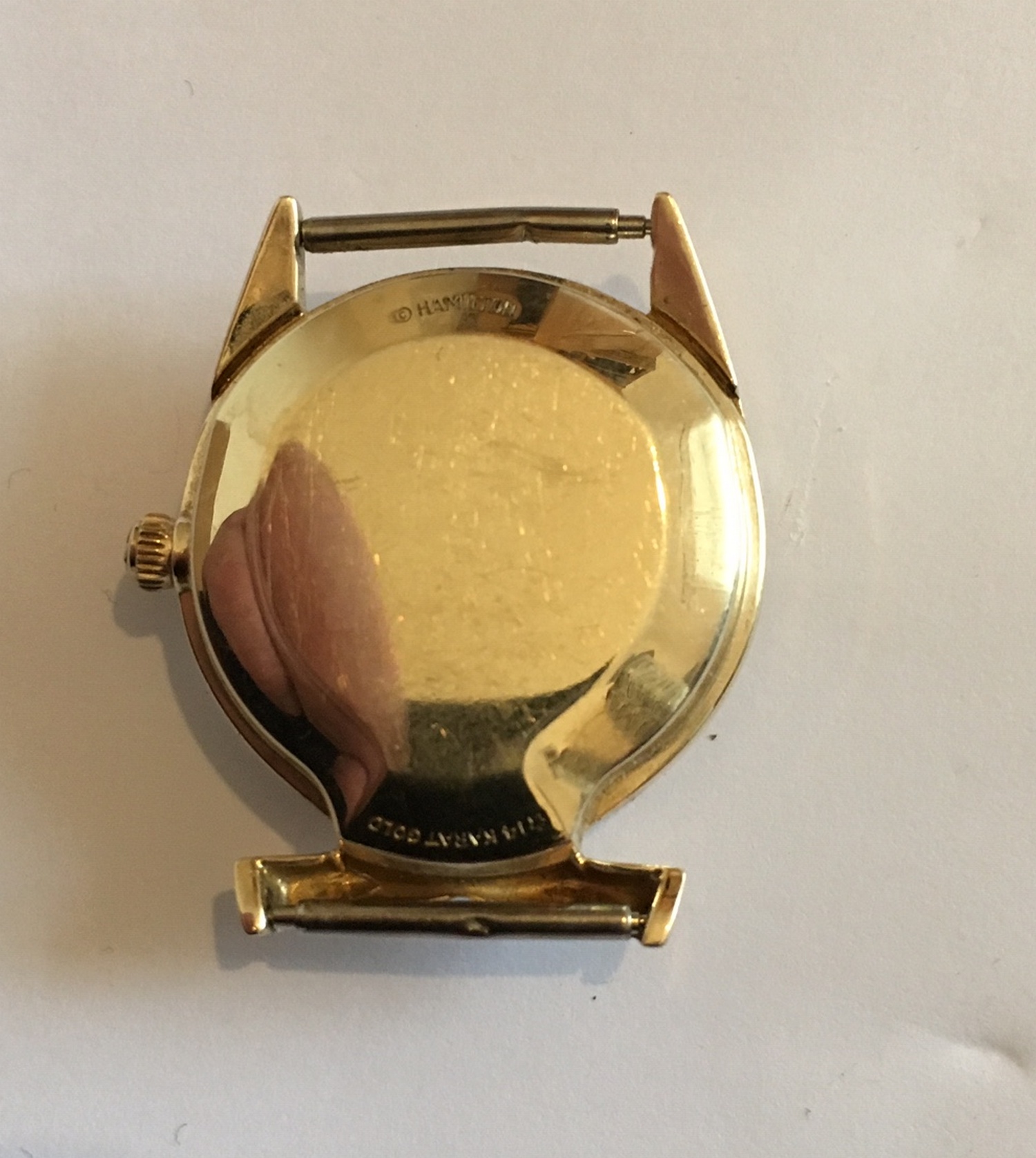 Vintage Hamilton Electric 14 karat Gold Watch - total weight 25 grams. - Image 3 of 6