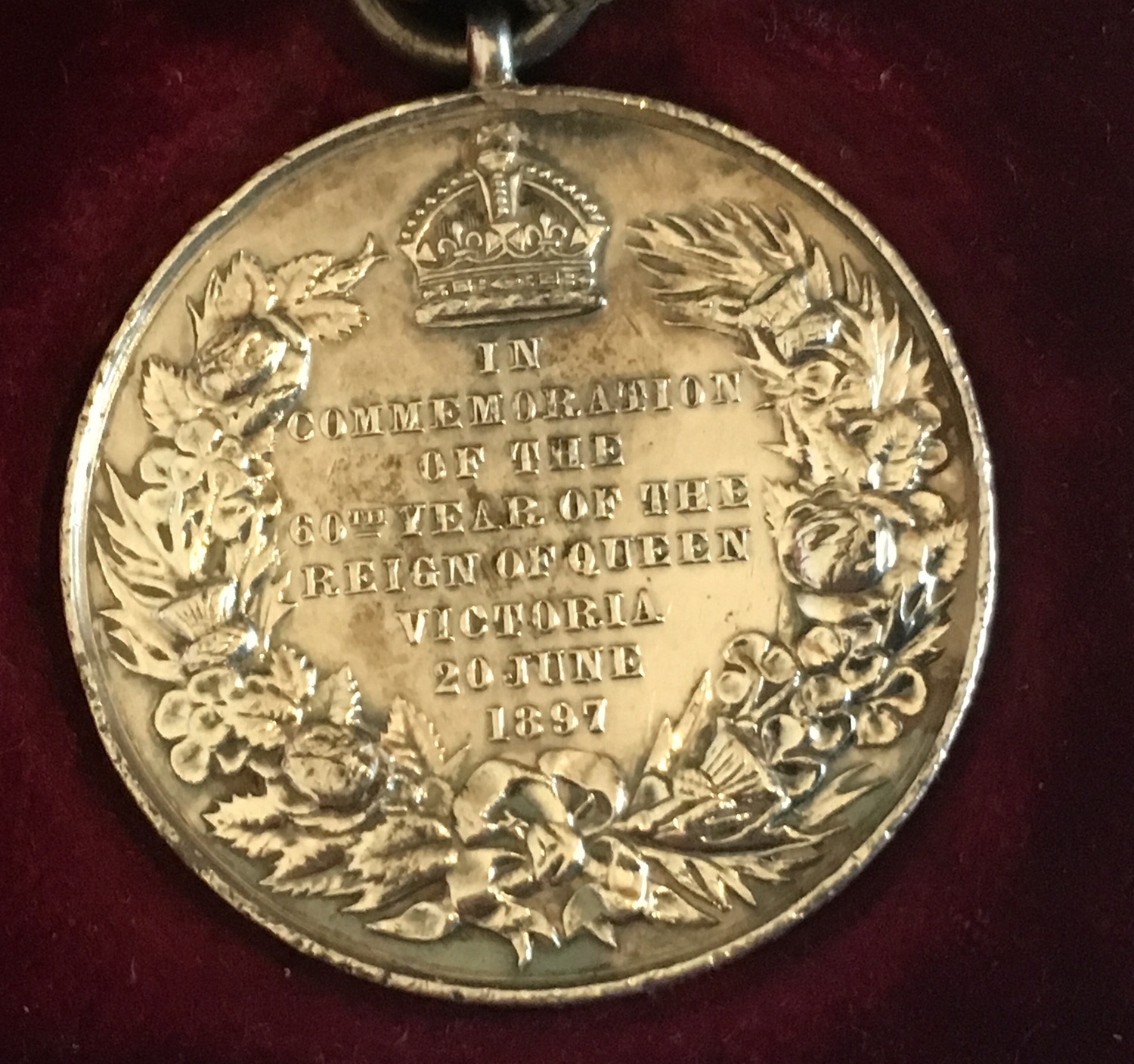 Boxed Queen Victoria 1897 Commemoration Medal.