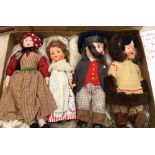 Lot of 4 Vintage Costume Dolls.