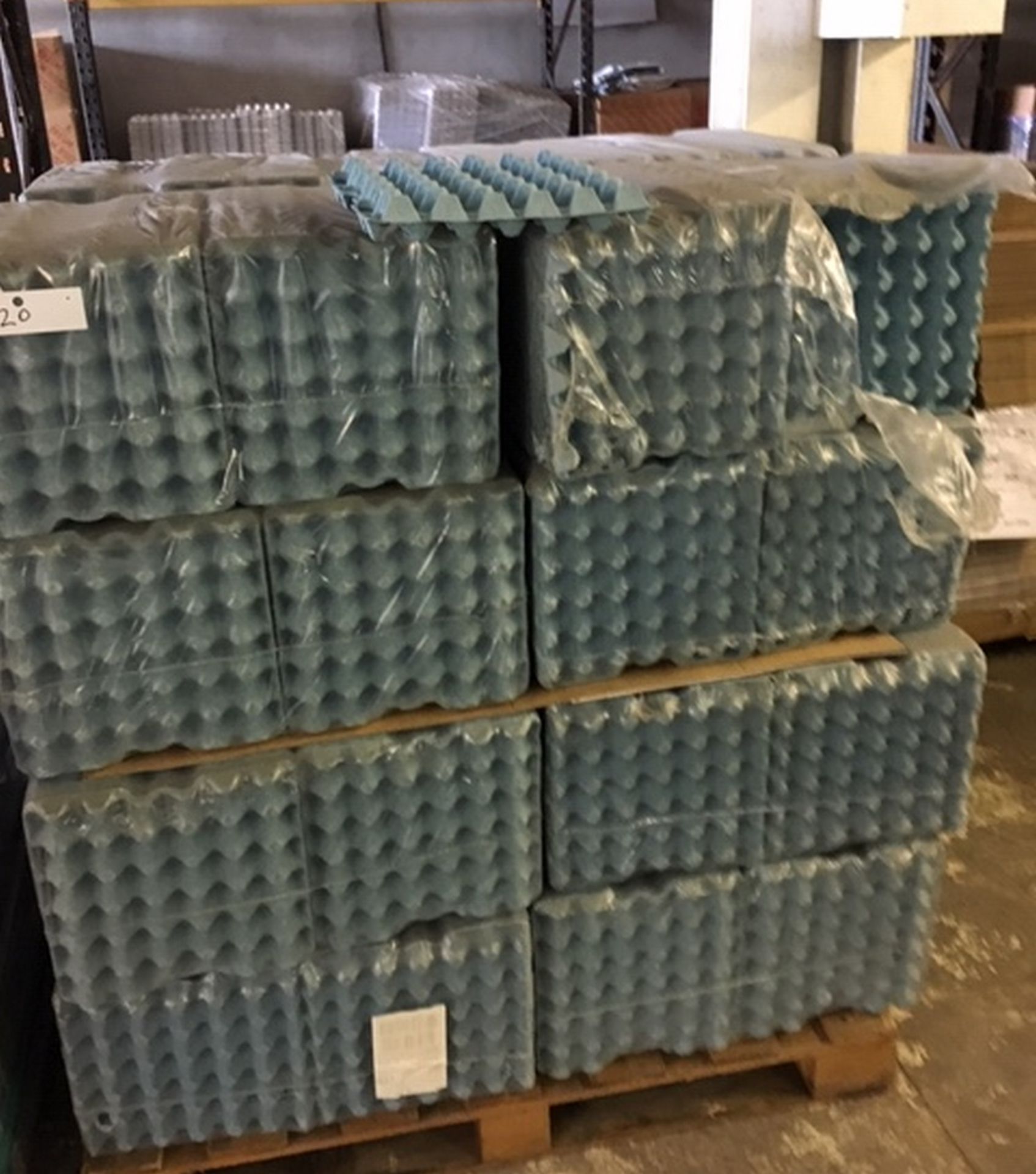 Pallet of 16 Lots of Egg Containers (36 Eggs) 160 Trays in each Lot.