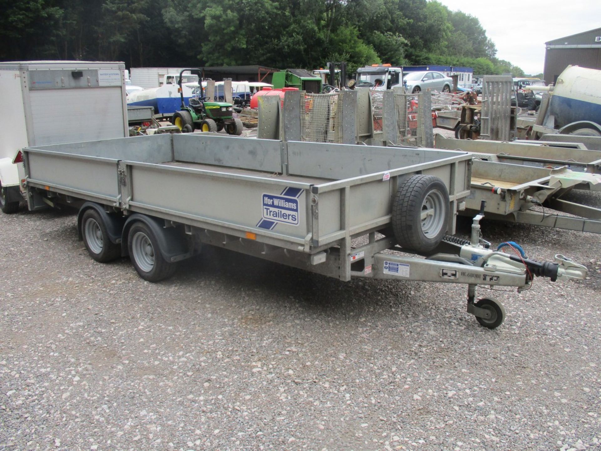 IFOR WILLIAMS 14FT TWIN AXLE TRAILER C/W SIDES RAMPS & SPARE WHEEL , NEW IN NOV 2017, 2KEYS & - Image 2 of 4
