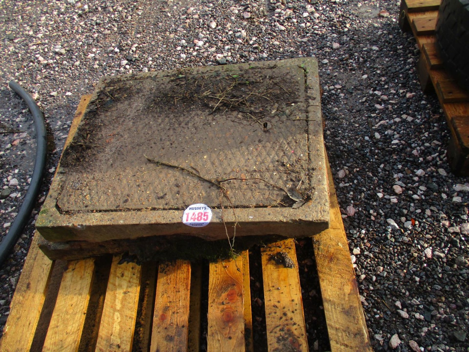 2 CONCRETE MANHOLE COVERS