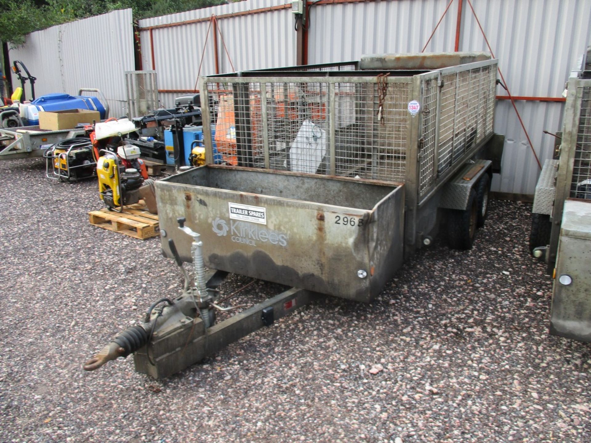 TAYLOR CAGED 3.5TON TRAILER C/W STORAGE BOX TO FRONT