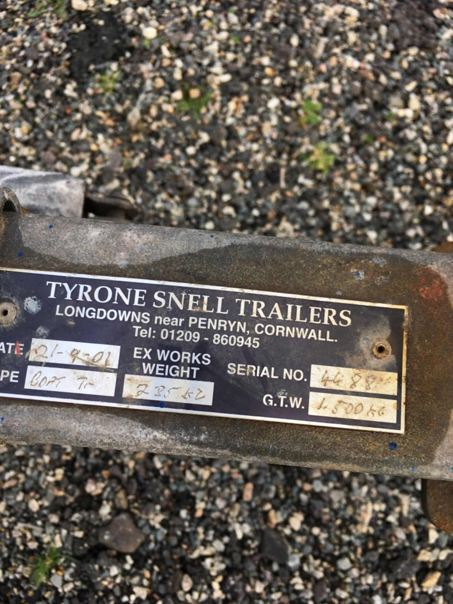 Tyrone Snell Boat Trailer 2001 260281 - Image 2 of 2