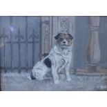 English School, pair of studies of dogs, gouache and watercolour,