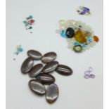 A selection of unmounted gemstones