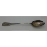 A silver basting spoon, 106.