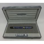 A Parker fountain pen with 18ct gold nib,