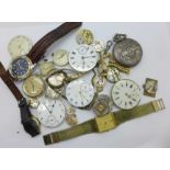 Wristwatches and pocket watch movements