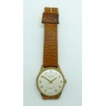 A 9ct gold Garrard wristwatch with original box,