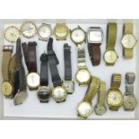 Gentleman's wristwatches including Timex, Roamer, Seiko, Sekonda,