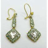 A pair of 9ct gold drop earrings
